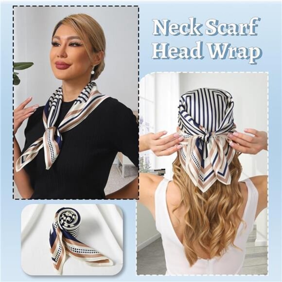 Neck Scarf Hair Scarf Headscarf 09 - Picture 3 of 5